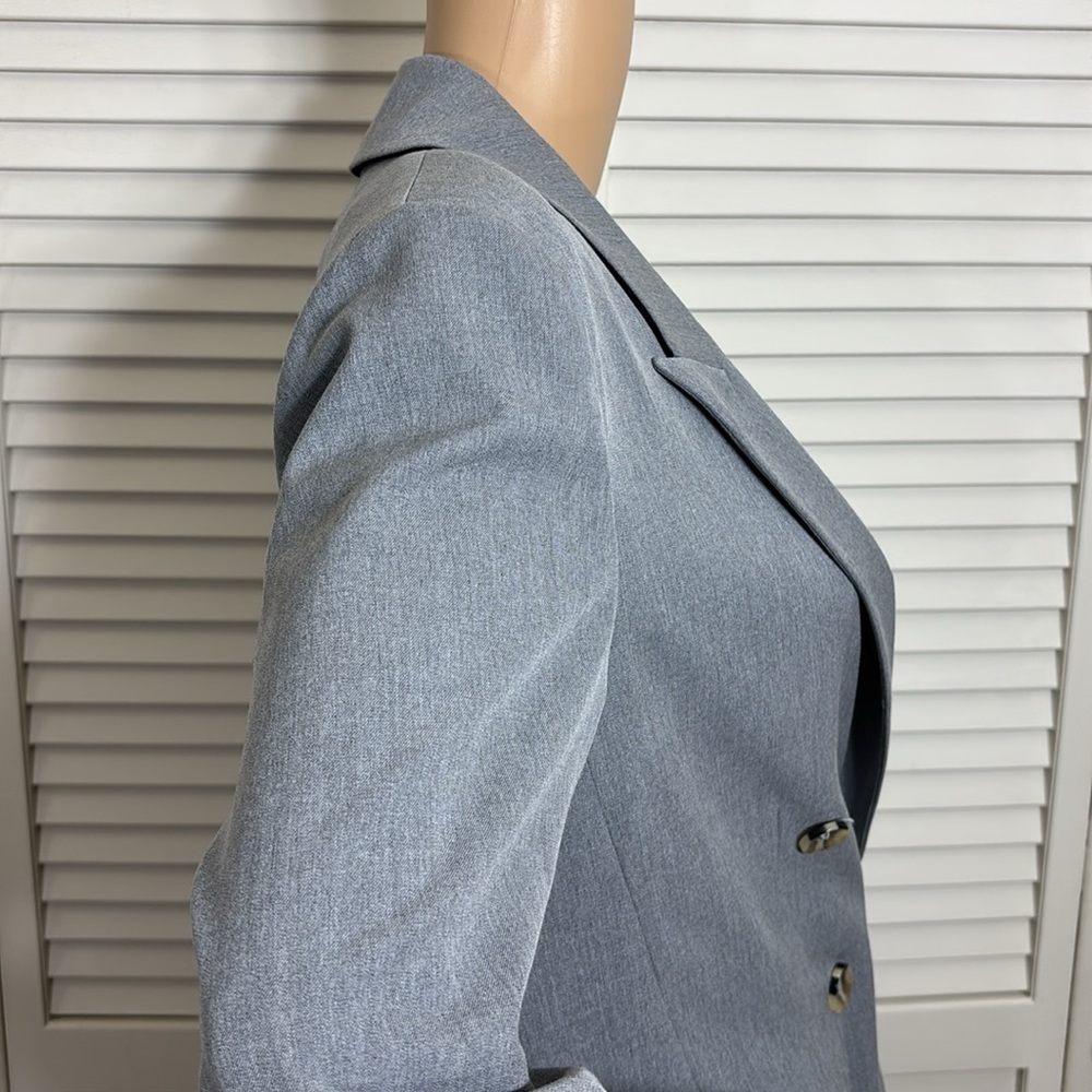 Favorite Daughter Double Breasted Relaxed Blazer Gray Small - Picture 7 of 15